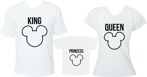 kit camisetas casal de namorados. king queen