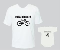 Camisetas Tal pai tal filho Papai Ciclista / Bebê Ciclistinha