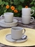 TAZAS CON PLATOS 200 ml LÍNEA PORCELANA COPENHAGUE (set x 2)