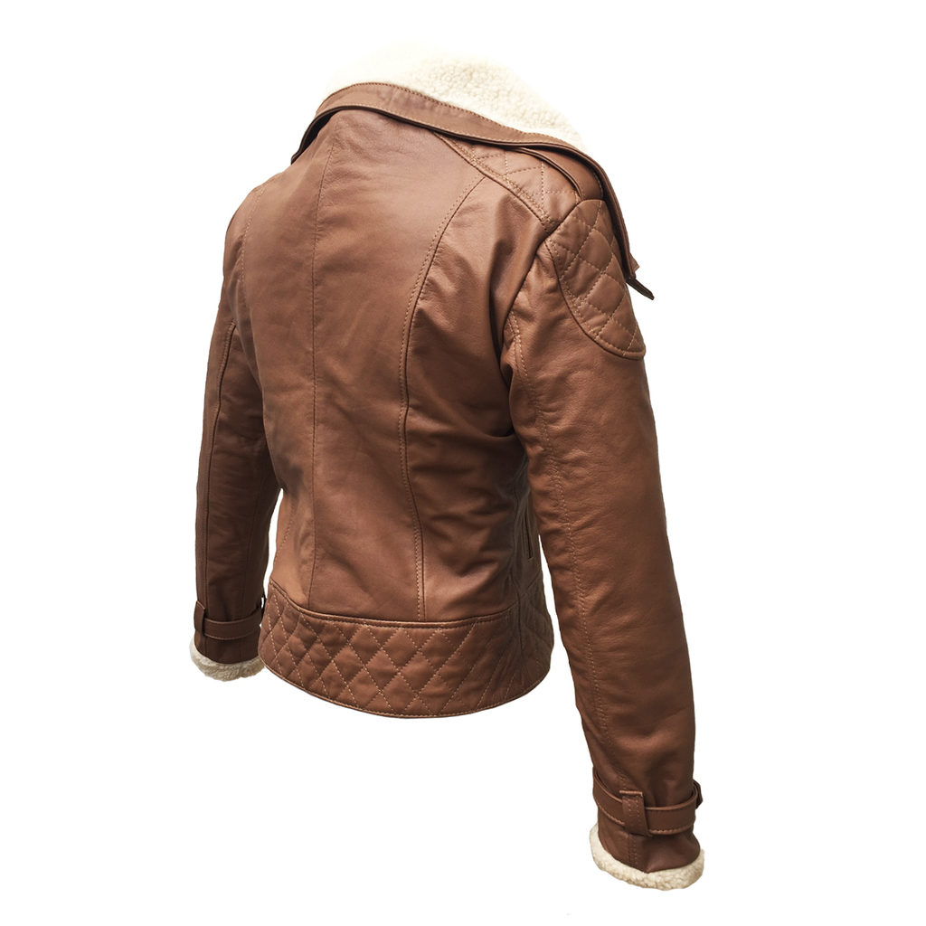 Chaqueta chamarra mujer ovejero deluxe LLD cafe KL