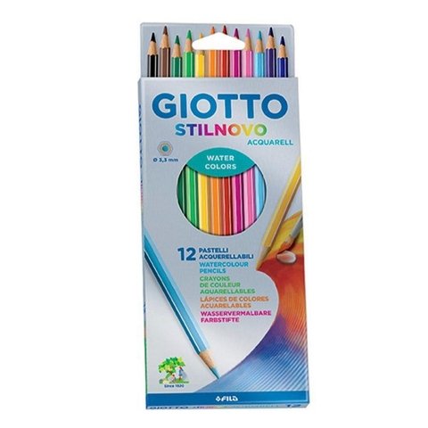 Lapices de 12 colores acuarelables Giotto Stilnovo