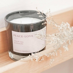 Vela Peace Love (negra) - comprar online