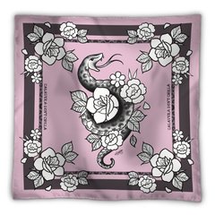 Pañuelo Lars SNAKE&ROSES 45x45cm Rosa
