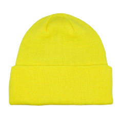 GORRO DE LANA UNISEX -AMARILLO-