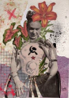poster colagem manual analógica feminista Frida Kahlo