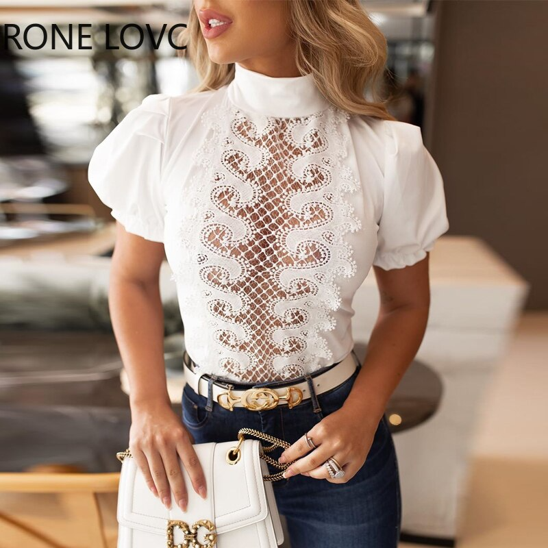 blusa branca renda