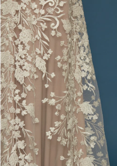 S0481 - TUL BORDADO CON PERLAS Y CANUTILLOS - Sole Silva Telas de Novias ~ Bridal Fabrics