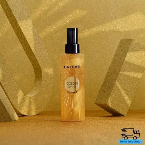 Body Splash La Rive Golden Dream Body Mist Com Glitter
