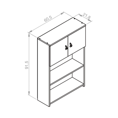 Mueble sobre inodoro colgante organizador y botiquín (blanco)