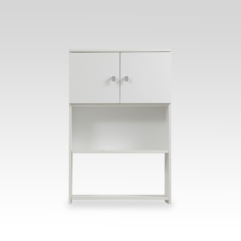 Mueble sobre inodoro colgante organizador y botiquín (blanco)