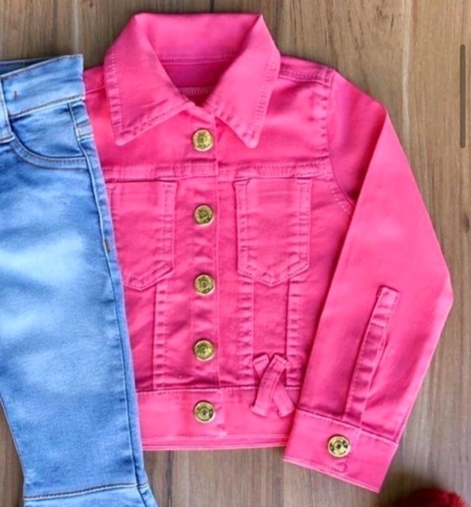 Jaqueta Jeans Rosa - Comprar em Coisas de Dondoquinha