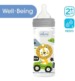 Mamadera Chicco Well Being Colors 250ml Anticlico 2+meses