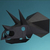 Triceratops color negro