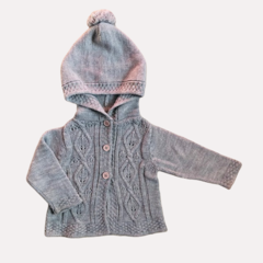 Saco de lana con capcuha gris Mimo - XXL - comprar online