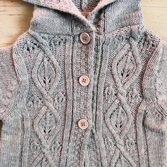 Saco de lana con capcuha gris Mimo - XXL en internet