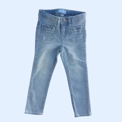 Pantalón de jean con cintura ajustable y bolsillos delanteros celeste GAP - 3A