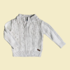 Sweater de hilo de algodón beige Cheeky - L