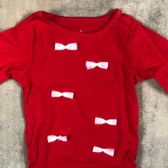 Body de algodón manga larga rojo con moños Carter's *NUEVO* - 18M - comprar online