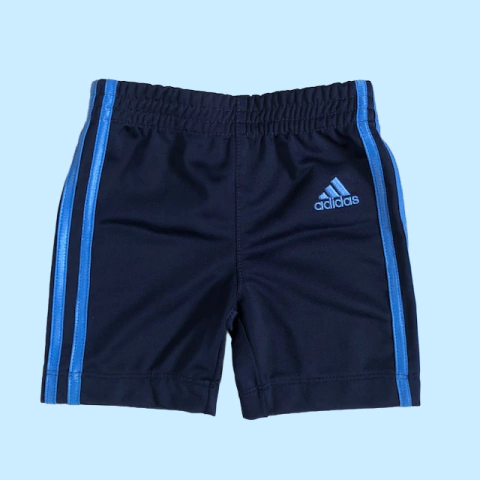 Short deportivo azul con rayas Adidas - 9M