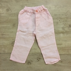 Pantalón de lino rosa con elástico Broer - 3-6M