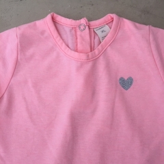 Vestido manga corta de algodón rosa fluo con volados Cheeky - XL en internet