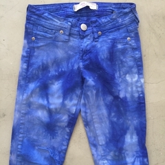 Pantalón de gabardina batik azul Desvio - 12A - comprar online