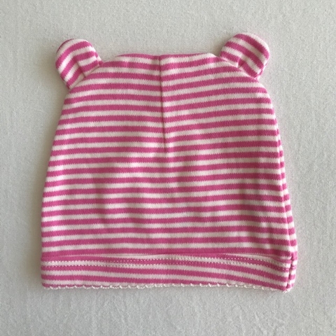 Gorro de algodón rayado rosa Gap - 0-3M