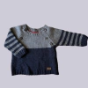 Sweater de lana gris y azul Mimo - XL