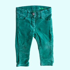 Pantalón de corderoy verde con cintura ajustable Benetton - 12M