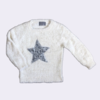 Sweater de piel blanco con estrella plateada Primark *NUEVO* - 6/9M