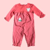 Enterito manga larga de algodón rayado rosa "Ositos" Gymboree - 6-12M