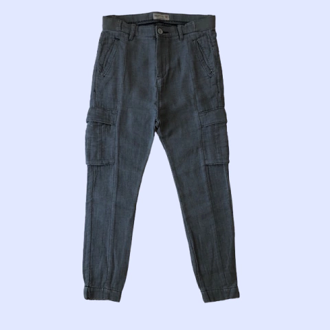 Pantalón de gabardina estilo cargo gris Zara - 9-10A