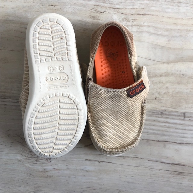 Zapatos tipo alpargatas de lona con velcro Crocs - 21/22