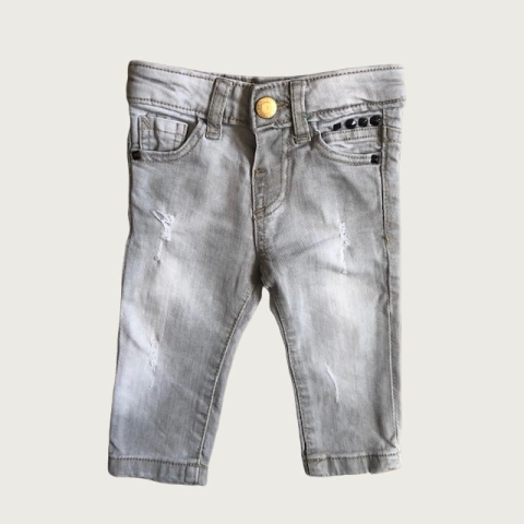 Pantalón de jean gris con cintura ajustable Zara - 3-6M