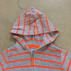 Buzo de algodón rayado gris y naranja Carter´s - RN en internet