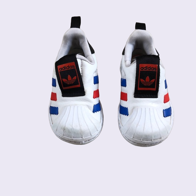 Zapatillas blancas con puntera goma Adidas - 18 (13cm)