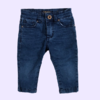 Pantalón de jean azul con cintura ajustable Wanama - 6-9M