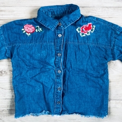 Camisa de jean manga larga "Flor" Girls denim - 2-3A - comprar online
