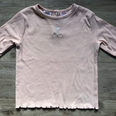 Remera manga larga de algodón rosa Zara - 2-3A - comprar online