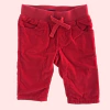 Pantalón de corderoy con interior de algodón y cintura elástica rojo Gap - 0-3M
