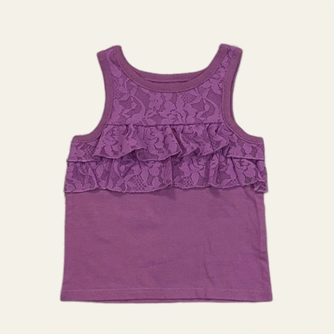 Musculosa de algodón con encaje violeta Garanimals *NUEVO* - 6-9M