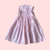 Vestido sin mangas rosa con florcitas bordadas Babycottons - 18M