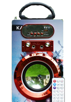 Parlante Portatil Bluetooth Fm Luz led Karaoke 2 Entradas Microfono - comprar online