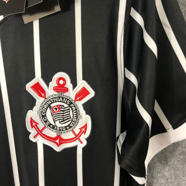 camisa do corinthians preta e branca