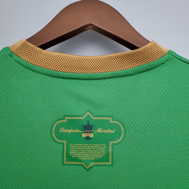 camisa palmeiras verde e dourada