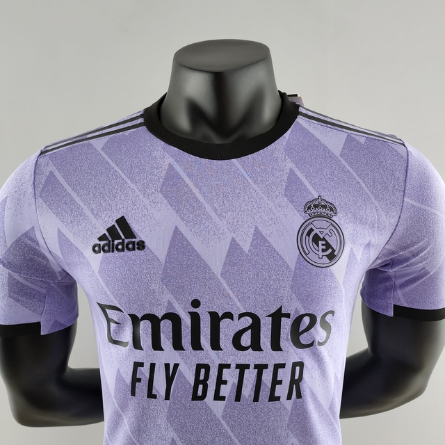 Camisa Real Madrid Away 22/23 Jogador Adidas Masculina - Roxa