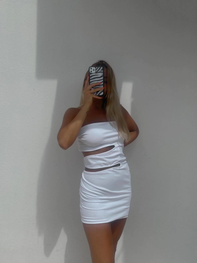 VESTIDO STRAPLESS CALADO MICROFIBRA - FLOR GAGLIANI VESTIDO STRAPLESS CALADO MICROFIBRA - FLOR GAGLIANI