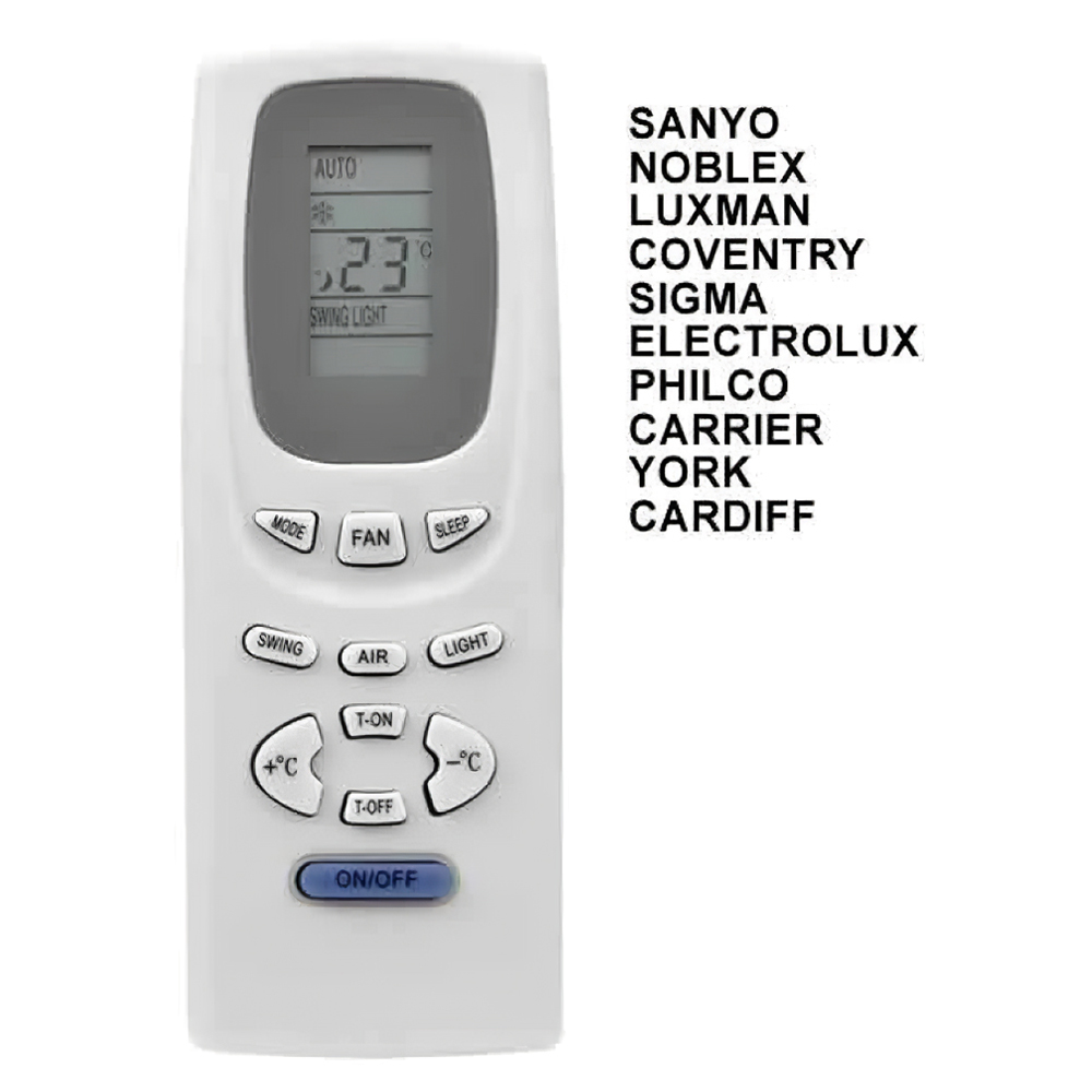 Control Remoto Aire Sanyo - Noblex - Coventry - Electrolux - Phlco -  Carrier AR-808