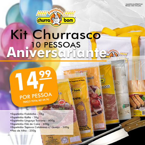 ESPETINHO PICANHA EM CUBO 0,600g - Congelado