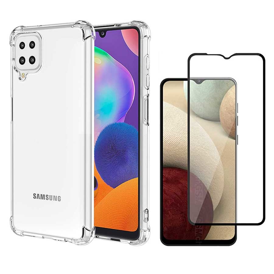 Capinha Samsung Galaxy A12 Anti Quedas Antishock + 2x Películas de Vidro 3D